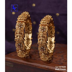 Brass Golden Temple Jewelry Bangles Antique Unique Design Ad Women Women Gift For Her Set Of 2 