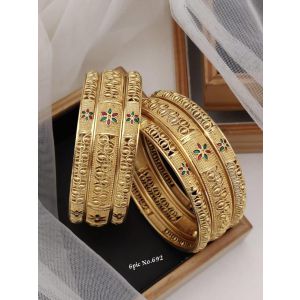 Shining Diva Fashion Set of 6 Latest Premium Quality Brass Bangles For Women 