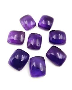 116 Ct Natural Purple Amethyst 11 Pcs Cushion Shape Cabochon Gemstone 12x14.5 To 13.5x15 mm