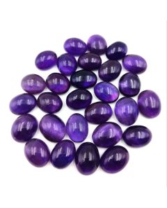 510 Ct Natural Purple Amethyst 42 Pcs Oval Shape Cabochon Gemstone 12.5x16 To !4x18 mm