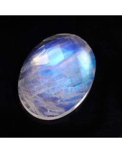 Natural White Rainbow Moonstone Oval Faceted Cut Loose Gemstone 9.30 Ct 18X13X6 MM Rainbow Fire Moonstone For Jewelry Making 