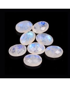 39.45Ct Natural White Rainbow Moonstone Oval Shape Faceted Cut Loose Gemstone14X10X5 MM Rainbow Fire Moonstone For Jewelry Making 