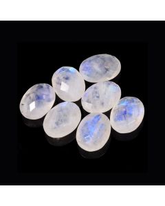 54 Ct Natural White Rainbow Moonstone Oval Shape Faceted Cut Loose Gemstone 16X12X6-16X12X7 MM Rainbow Fire Moonstone For Jewelry Making 