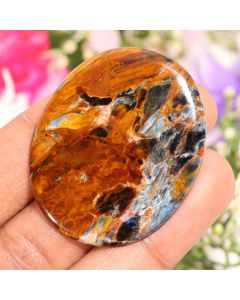 50 Ct Natural Pieter Site Oval Shape Loose Gemstone 45X37X4 MM Pietersite Cabs For Jewelry Making Crafts 