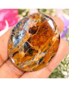 60 Ct Natural Pieter Site Oval Shape Loose Gemstone  48X40X4 MM Pietersite Cabs For Jewelry Making Crafts 