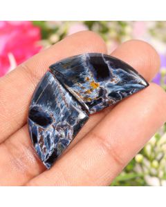 30 Ct Natural Pietersite 1 Pair Fancy Shape Cabochon Pietersite Gemstone 32X20X4 MM Pietersite Cabs For Jewelry Making Crafts 