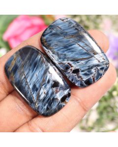 Excellent Top Quality Natural Radiant Shape Cabochon Loose Gemstone Pair,For Making Jewelry 66 Ct 37X23X4 MM AB-47