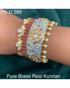 VeroniQ Trends-Meenakari Work Kundan Bangle ,Kada ,Wedding Jewelry ,Party Wear