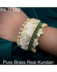 VeroniQ Trends-Meenakari Work Pure Kundan Bangle ,Kada ,Wedding Jewelry ,Party Wear