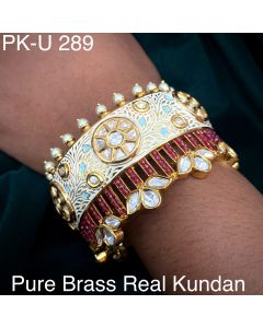 VeroniQ Trends-Meenakari Work Pure Kundan Bangle ,Kada ,Wedding Jewelry ,Party Wear