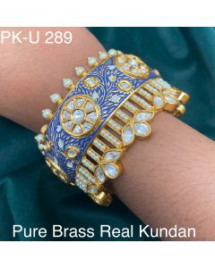 VeroniQ Trends-Meenakari Work Pure Kundan Bangle ,Kada ,Wedding Jewelry ,Party Wear
