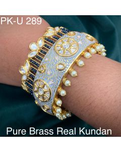 VeroniQ Trends-Meenakari Work Pure Kundan Bangle ,Kada ,Wedding Jewelry ,Party Wear