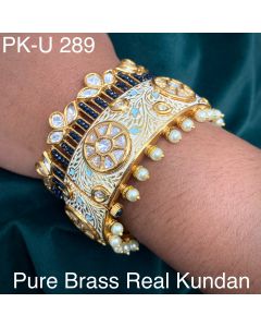 VeroniQ Trends-Meenakari Work Pure Kundan Bangle ,Kada ,Wedding Jewelry ,Party Wear