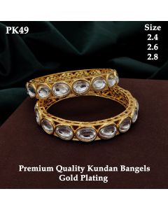 Gold Plated Real Look Kundan Bangles High quality Kundan Stone Bangles premium quality kundan stones bangles