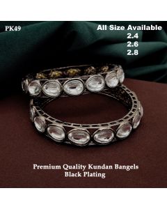 Black Plated Real Look Kundan Bangles High quality Kundan Stone Bangles premium quality kundan stones bangles