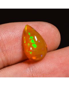 Splendid Top Grade Quality 100% Natural Brown Ethiopian Opal Pear Shape Cabochon Loose Gemstone For Making Jewelry 2.5 Ct. 13X8X4 mm CG-81