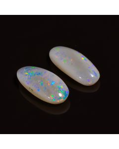 Superb Top Grade Quality 100% Natural Australian Opal Oval Shape Cabochon Loose Gemstone Pair For Making Earrings 9.5 Ct. 18X8X5 mm CG-82