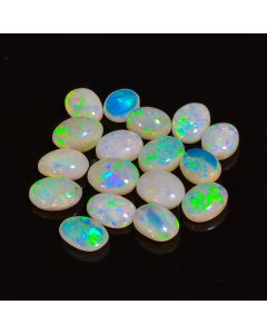 Terrific Top Grade Quality 100% Natural Australian Opal Oval Shape Cabochon Gemstone 8 Pcs Lot For Making Jewelry 8.75 Ct 7X5 8X6 mm CG-86