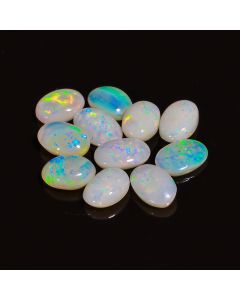 Unique Top Grade Quality 100% Natural Australian Opal Oval Shape Cabochon Loose Gemstone Lot For Making Jewelry 6 Pcs 6.5 Ct 9X6X4mm CG-87