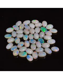 16 Pcs Amazing Top Grade Quality 100% Natural Australian Opal Oval Shape Cabochon Gemstone  Lot For Making Jewelry 19 Ct 8X6 9X6 mm CG-89