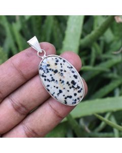 Dalmatian Jasper Pendant 925 Sterling Silver Pendant Jewelry Natural Gemstone Pendant 38 ct