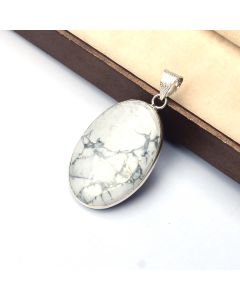 Howlite Pendant 925 Sterling Silver Pendant Jewelry Natural Gemstone Pendant 62 ct