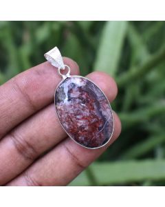 Dolomite Jasper Pendant 925 Sterling Silver Pendant Jewelry Natural Gemstone Pendant 46ct