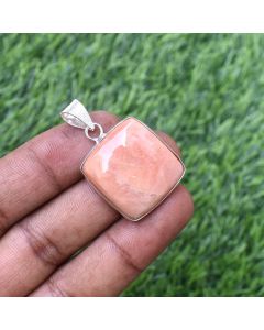 Peach Moonstone  Pendant 925 Sterling Silver Pendant Jewelry Natural Gemstone Pendant 49ct 