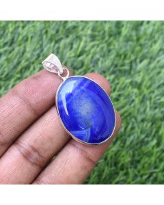 Blue Lace Agate Pendant 925 Sterling Silver Pendant Jewelry Natural Gemstone Pendant 49 ct