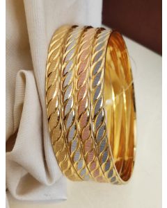 Traditional 4 Piece Multi Color Bangles Set Pure Brass Fancy Bangle Woman Jewelry