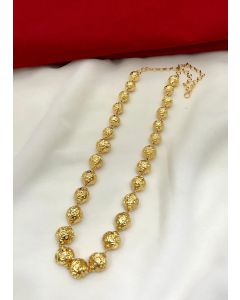 Buy Designer Copper Beads Balls Antique Long Chain Necklace Party Wear Jewelr