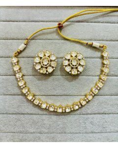 Gold Plated Premium Quality Silver Foil Polki choker Kundan Set/Sabyasachi Inspired Kundan Set/Pakistani Kundan/Fine Pacchi Kundan Set