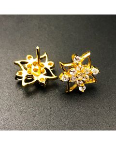 Flower & Round Earrings ,Dainty Stud Earrings, CZ Hydro Earring Jewelry For Woman, Zircon Wedding Earring ,1 Pair Earrings