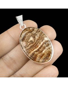 Natural Aragonite Jasper Pendant 925 Sterling Silver Pendant Jewelry Natural Gemstone Pendant 42 ct