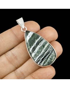 Green swiss Opal Pendant 925 Sterling Silver Pendant Jewelry Natural Gemstone Pendant 42 ct 