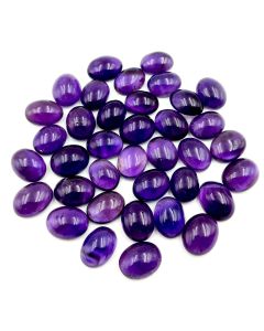 716 Ct Natural Purple Amethyst 94 Pcs Oval Shape Cabochon Gemstone 11x14 To !2x15 mm