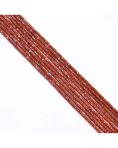 Amazing Top Grade Quality 100% Natural Red Zircon Gemstone Rondelle Shape Israel Cut 20 Lines Beads 3X3X2 mm Strand 13 Inch 40 Ct 