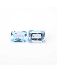 1 Pair AAA Quality Natural Blue Swiss Topaz Radiant Shape Faceted Cut Loose Certified Gemstone Untreated Pair Ready for Jewelry Setting 20.5 Ct 15X11X8 mm