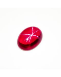 AAA Lab Created Blood Star Ruby Oval Shape Ruby Gemstone Cabochon  For Making Jewelry 11.5 Ct 16X12X5 mm