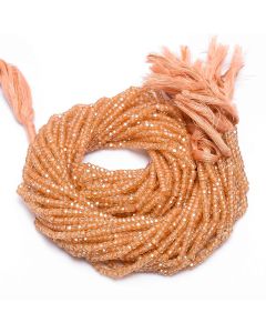 13 Inch 100% Natural Peach Zircon Gemstone Rondelle Beads Strand Zircon Necklace Beads Jewelry Crafts 3X2 mm 60 Ct 