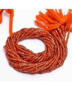 13 Inch 100% Natural Orange Zircon Gemstone Rondelle Beads Strand Zircon Necklace Beads Jewelry Crafts 3X2 mm 94 Ct 