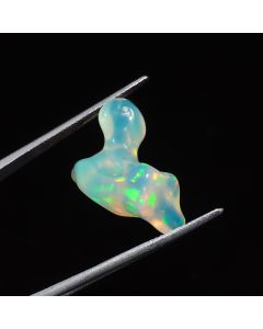 Stunning A One Quality 100% Natural Welo Fire Ethiopian Opal Fancy Polished Rough Loose Gemstone For Making Jewelry 6.5 Ct 24X11X5 mm 