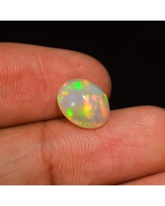 Ethiopian Opal AAA Grade Opal Cabochon Loose Gemstone, Oval Shape 1.5 Ct 10X8X5 mm Ethiopian Opal Stone, Natural Ethiopian Opal Smooth Gemstone