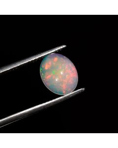 “Incredible A One Quality 100% Natural Welo Fire Ethiopian Opal Oval Shape Cabochon Loose Gemstone for Making Jewelry 1.5 Ct 10X8X4mm KC-264”