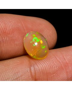 “Superb Top Grade Quality 100% Natural Welo Fire Ethiopian Opal Oval Shape Cabochon Loose Gemstone for Making Jewelry 1.5 Ct 10X8X4mm KC-269