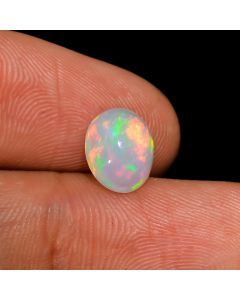 “Awesome Top Grade Quality 100% Natural Welo Fire Ethiopian Opal Oval Shape Cabochon Loose Gemstone for Making Jewelry 1 Ct 9X7X4mm KC-278”