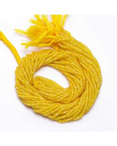 100% Natural Yellow Zircon Gemstone Rondelle Beads Strand Zircon Necklace Beads Jewelry Crafts 3X2 mm 13 Inch 41 Ct 