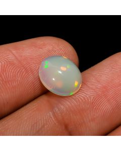 Amazing Top Grade Quality 100% Natural Welo Fire Ethiopian Opal Oval Shape Cabochon Loose Gemstone for Making Jewelry 2 Ct 10X8X4mm KC-326