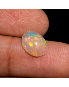 Amazing Top Grade Quality 100% Natural Welo Fire Ethiopian Opal Oval Shape Cabochon Loose Gemstone For Making Jewelry 1.6 Ct 10X8X4mm 