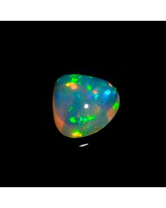 Ethiopian Opal Heart Cabochon Multi Fire Welo Opal Gemstone 11x11x5 mm 2.95 CT Natural Fire Opal Loose Gemstone For Jewelry Making Crafts  